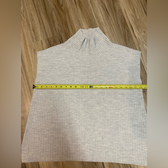 EILEEN FISHER MERINO WOOL TURTLENECK SWEATER VEST SLEEVELESS WOMENS GRAY SZ MED - Picture 5 of 12